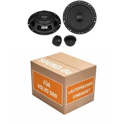 JUST SOUND best choice for caraudio Lautsprecher Front Crunch DSX6.2E für VolvoS60 P24 für zwei Türen Auto-Lautsprecher (100 W) schwarz