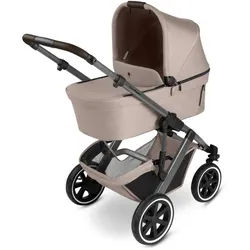 ABC Design Kombikinderwagen , Beige , Textil , 63x118x95.5 cm , EN 1888, UV 50+ , Feststellbremse, Fußstütze abklappbar, Federung, kugelgelagerte Räder, Verdeckung abnehmbar, 5-Punkte-Gurt, für Babyschale geeignet, Griff in Lederoptik, Transportsicherung, Sitz umsetzbar, abnehmbarer Schutzbügel , Baby on Tour, Kinderwagen, Kombikinderwagen