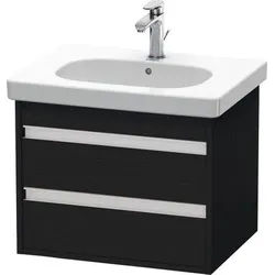 Duravit Ketho Waschtischunterbau wandhängend Eiche Schwarz Matt 600x455x480 mm - KT665001616 KT665001616
