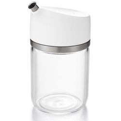 OXO Ölspender Glasflasche, tropffrei, Praktischer Öldosierer zum präzisen Ausschenken von Essig und Öl, 1 Stück - 150 ml