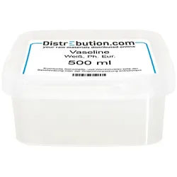 DistrEbution Bodylotion Vaseline Creme weiß, Parfümfrei Ph. Eur. Körperpflege, Petroleum Jelly, Vaselinum Album