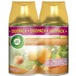AIR WICK Freshmatic Max Nachfüller, 2 x 250 ml, Nachfüllduft passend für Freshmatic Max Complete Spender, Citrus