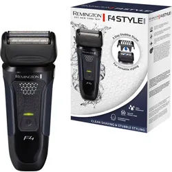 Remington Elektrorasierer F4002 Style Series Foil Shaver F4, Aufsätze: 1, integrierter Präzisionstrimmer, +3-Tage Bart-Aufsatz/Schutzkappe, Detailschneider, 100% wasserdicht blau|schwarz