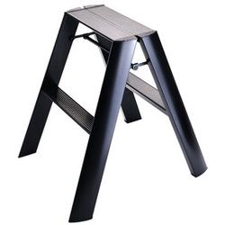 Trittleiter Lucano Thomas Merlo schwarz, Designer Chiaki Murata, 62x48.5x57 / 15.5 cm