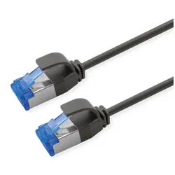 ROLINE Patchkabel Cat.6A (Class EA) S/FTP (PiMF) LAN-Kabel, RJ-45 Männlich (Stecker), RJ-45 Männlich (Stecker) (30.0 cm), LSOH, PoE schwarz