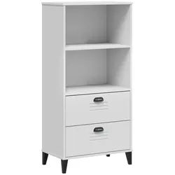 vidaXL Bücherregal NA Bücherschrank VIKEN Weiß 60x35x123 cm Massivholz Kiefer weiß