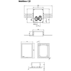 IMI Heimeier Unterputz-Kasten Multibox C/E, mit Thermostat-Oberteil, Einbautiefe 60mm, Anschluss G 3/4", Weiß 9308-00.800