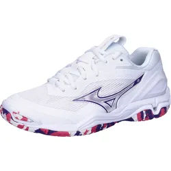 Mizuno Damen Hallenschuhe WAVE STEALTH 6 X1GB2430-20 42.5 - White/Violet Indigo/Camellia Rose - 42.5