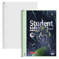 BRUNNEN Collegeblock Premium Student Robot Heroes DIN A4 kariert
