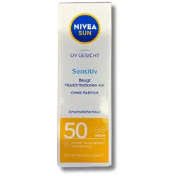 Nivea Sun Sonnenschutzcreme UV Gesicht Sensitiv SPF 50 ohne Parfum 50 ml