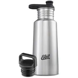 Esbit Trinkflasche Sport Trinkflasche Pictor Sportflasche, Fahrrad Wasser Flasche Edelstahl silberfarben 550 ml