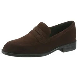 BOSS Tayil_Loaf Slipper Loafer, Halbschuh, Schlupfschuh, Business-Schuh mit Blockabsatz braun 11
