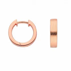 Adelia ́s Paar Creolen Damen 925 Silber Ohrringe Creolen Ø 14 mm, Silberschmuck für Damen rosa