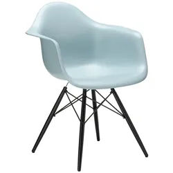 Vitra Stuhl Eames Plastic Armchair DAW RE 63x83x59 cm grau, Gestell: Ahorn schwarz, Designer Charles & Ray Eames