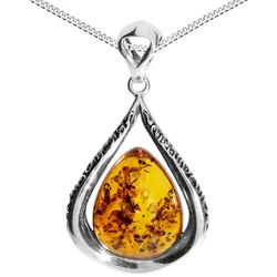 OSTSEE-SCHMUCK Kette mit Anhänger Ostsee-Schmuck Kette mit Anhänger Nicoletta (2-tlg) silberfarben 42 cm