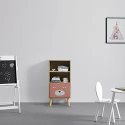 Kinderkommode Lanny Rosa Echtholz/MDF