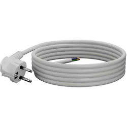 Anschlusskabel 4m mit Winkelstecker Uni-Schuko 250V 16A 3x1,5 mm2 OMY PP-50 Weiß W-97183