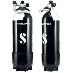 Scubapro 15l PTG/Tauchflasche mit Standfuß und Ventil