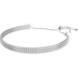 Swarovski Collier Swarovski Damen-Kette Metall Swarovski-Kristall weiß