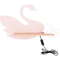 Xxxl Kinderwandleuchte , Weiß, Pink , Holz, Metall, Holzwerkstoff , Eiche , 12x31x27 cm , RoHS, Europäischer Sicherheitsstandard , Schnurschalter, einfach zu transportieren , Lampen & Leuchten, Leuchtenserien