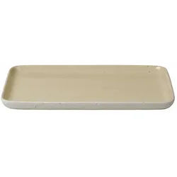 Blomus Snack Teller L Sablo Savannah, Beilagenteller, Keramik, 21 x 15 cm, 64338