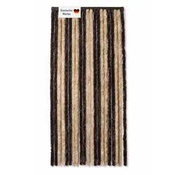 Flauschvorhang 90x200cm braun-beige, Fliegenschutz, Türvorhang Wohnwagen