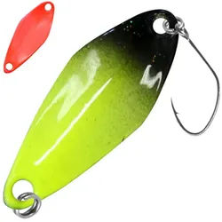 Fishing Tackle Max Kunstköder FTM Spoon Tremo 2,9cm - Forellenblinker gelb|schwarz 2.3 cm
