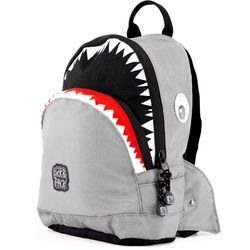 Pick & Pack Shark Shape Backpack S Grey