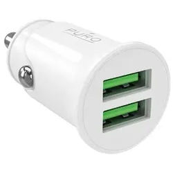 Pro Lite Car Charger 2x USB-A 10W - White