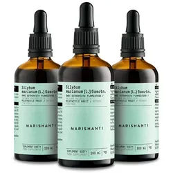 MARISHANTI Mariendistel Extrakt – alkoholfreie Tropfen, als pflanzliche Tinktur aus (Silybum marianum) à 300 ml, – Vegan