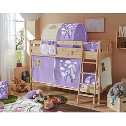 TiCAA Etagenbett Erni Country-V Kiefer Natur Motiv
