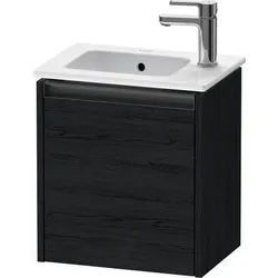 Duravit Ketho.2 Waschtischunterbau wandhängend Eiche Schwarz Matt 410x292x440 mm - K25060L16160000 K25060L16160000