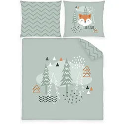 Baby Best Babybettwäsche babybest Nordic Forest, Renforcé, 2 teilig, mit Wendefunktion bunt