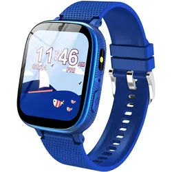 OKYUK Smartwatch (2,5 cm, sim-karte), Kinder Smartwatch mit einfacher Bedienung blau