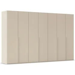 LeGer Home by Lena Gercke Kleiderschrank Schrank Garderobe Ankleide Schlafzimmer Flur SERINA Eyecatcher (3 verschiedene Ausstattungen BASIC/CLASSIC/PREMIUM (inkl. SOFT-CLOSE) in 6 Breiten (101 - 401 cm) mit Front Glas oder Dekor MADE IN GERMANY beige 351 cm x 223 cm x 61 cm