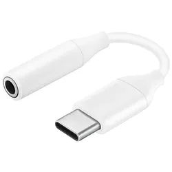Samsung USB Type-C auf 3,5 mm Klinkenanschluss Adapter, weiß, Farbe:Weiß