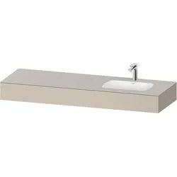 Duravit Qatego Einbauwaschtisch mit Konsole Taupe Matt 1600x550x170 mm - QA4694091910000 QA4694091910000
