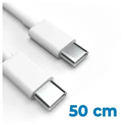 Justcom BBK Vivo Y16 USB-Kabel, USB-C, USB-C (50 cm), Schnellladekabel, Datenkabel, Handy, Tablet weiß