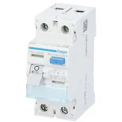 FI-Schutzschalter Hager 2p,Typ A,40A,30 mA,6kA,CDA240D