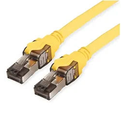 ROLINE S/FTP-(PiMF) Patchkabel Cat.8 (Class I) LAN-Kabel, RJ-45 Männlich (Stecker), RJ-45 Männlich (Stecker) (100.0 cm), LSOH, PoE, Litzendraht gelb