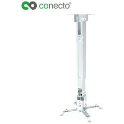 conecto Beamer-Wandhalterung Universal Projektor Beamer Wand- Deckenhalterung, (schwenkbar um 360°, neigbar) weiß