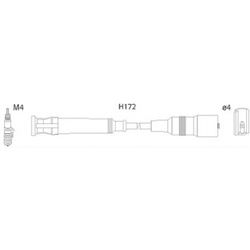 HITACHI Zündleitungssatz für BMW 3