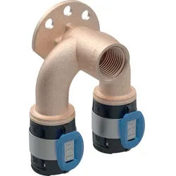 Geberit FlowFit Doppelanschlusswinkel 90Gr Rg+ d20-Rp1/2-d25 L:52mm