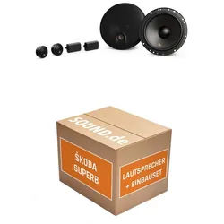JUST SOUND best choice for caraudio Lautsprecher Set Einbauset Infinity Alpha 603C Skoda Superb II Typ 3V Auto-Lautsprecher (90 W) schwarz