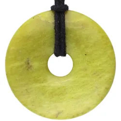 Lebensquelle Plus Runder Anhänger Lizardit Donut, 40 mm Anhänger + Baumwollband