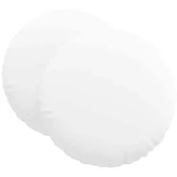 vidaXL Sitzauflage Sitzkissen 2 pcs Weiß Ø80 x 29 cm Stoff, (2 St) weiß