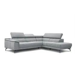 ECKSOFA FIERO 5-Sitzer, silberfarben