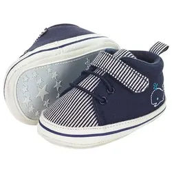 Sterntaler® Baby Schuhe Krabbelschuh (1-tlg) Baby Schuhe aus Baumwollstoff, Barfußgefühl, Klett, rutschfeste Sohle blau 16 EU