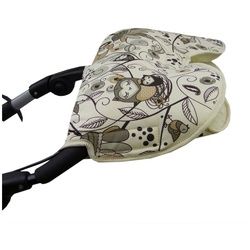 BambiniWelt by Rafael K. Kinderwagen-Handwärmer Handschuhe Muff Handwärmer Handmuff für Kinderwagen EULE Wolle, Universalgröße bunt