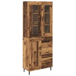 vidaXL Highboard Highboard mit Schubladen 2 pcs Altholz Holzwerkstoff (2 St)